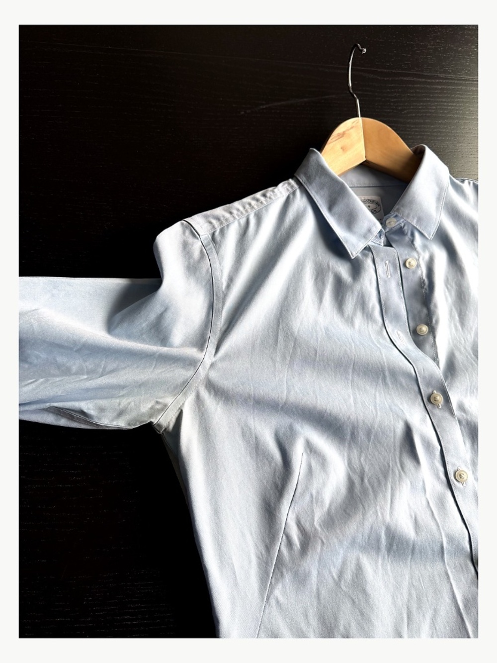 Brooks Brothers 1818 Light Blue Fitted Non-Iron Stretch Button Down Shirt | Size - Picture 7 of 8